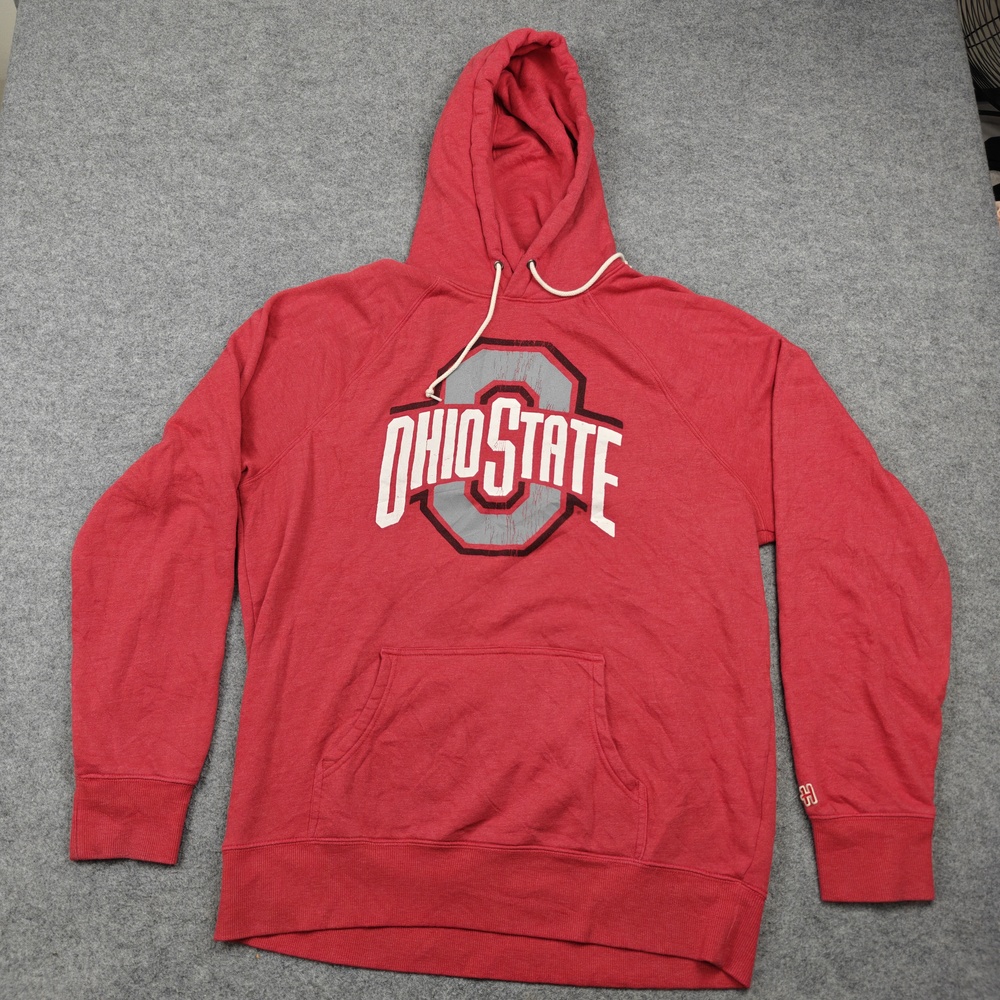Homage Hoodie Mens XL Extra Large Red Ohio State Pullover Hooded Graphic